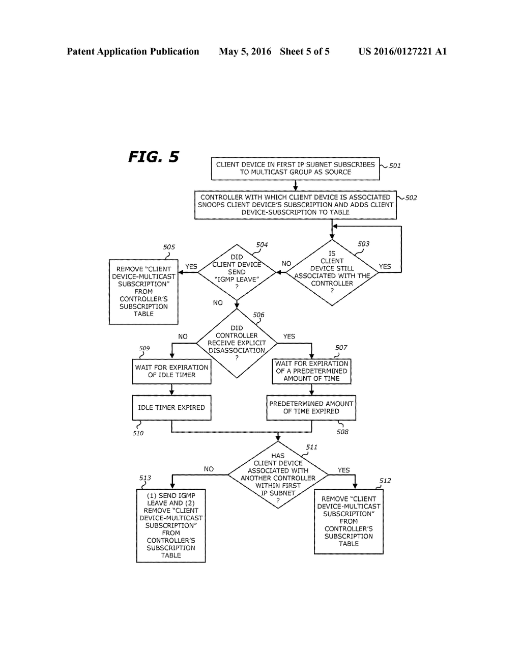 IGMP/MLD LEAVE UPON CLIENT DISASSOCIATION OR USER IDLE TIMER EXPIRY - diagram, schematic, and image 06