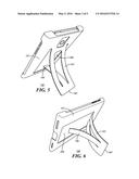 Electronic Portable Device Shell Having an Integral Stand and Stand Brace diagram and image