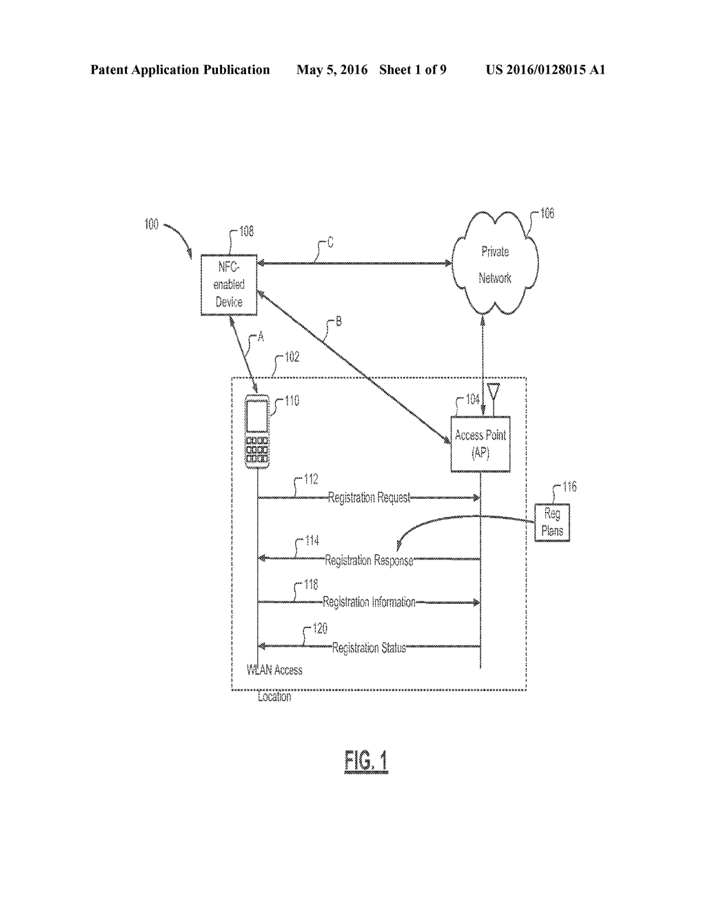 Wireless Local Area Network Hotspot Registration Using Near Field     Communications - diagram, schematic, and image 02