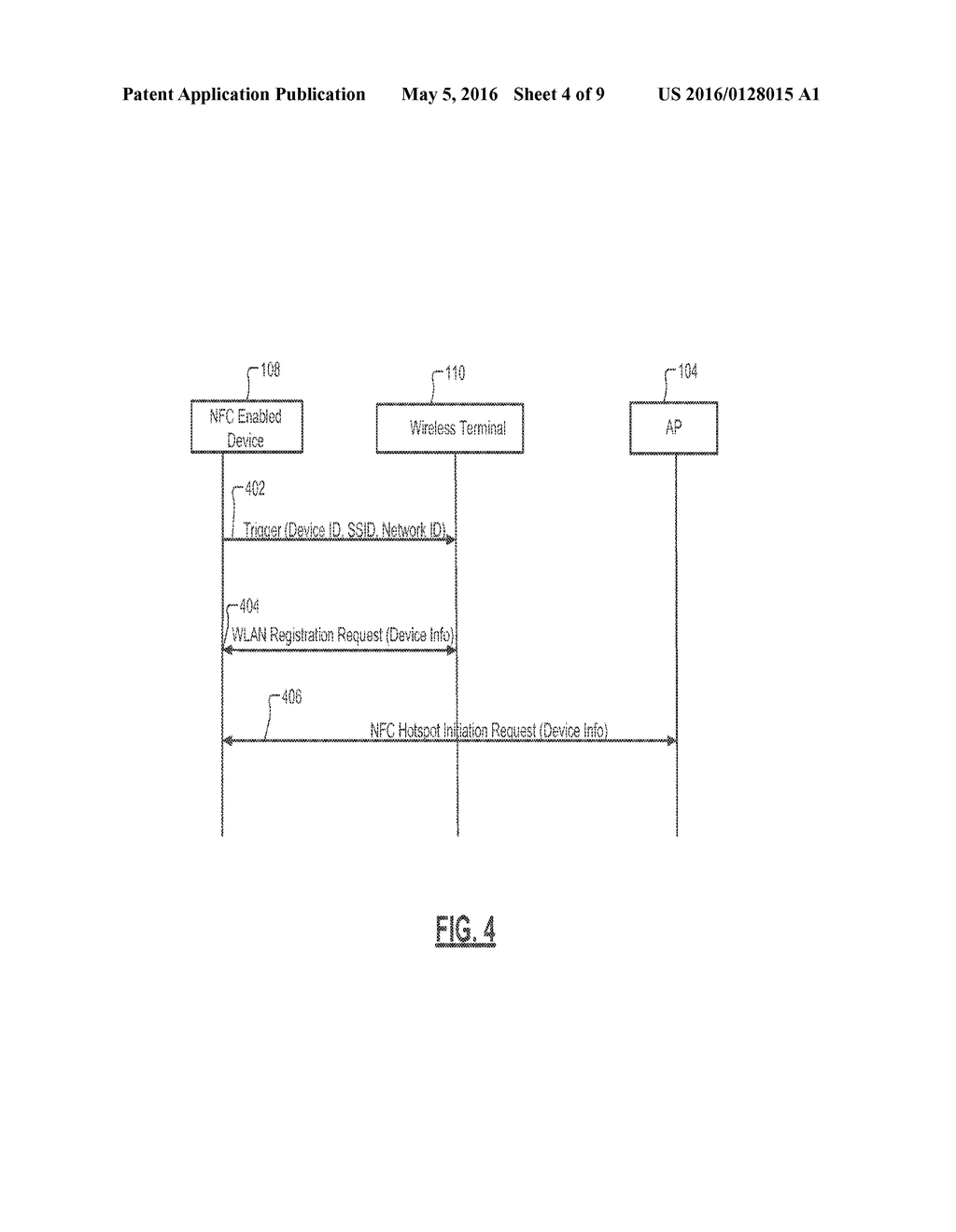 Wireless Local Area Network Hotspot Registration Using Near Field     Communications - diagram, schematic, and image 05