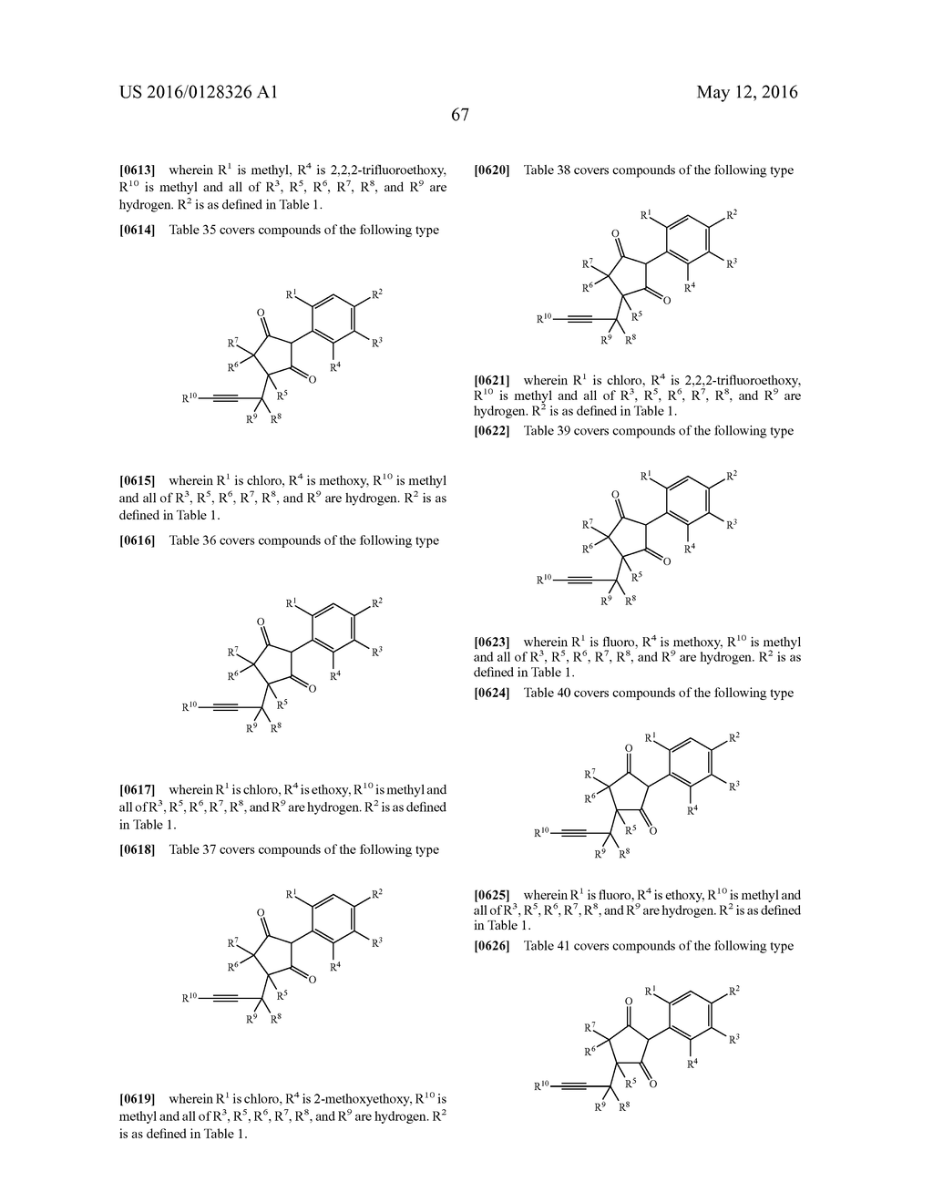 Herbicidally Active 2-(Substituted-Phenyl)-Cyclopentane-1,3-Dione     Compounds and Derivatives Thereof - diagram, schematic, and image 68