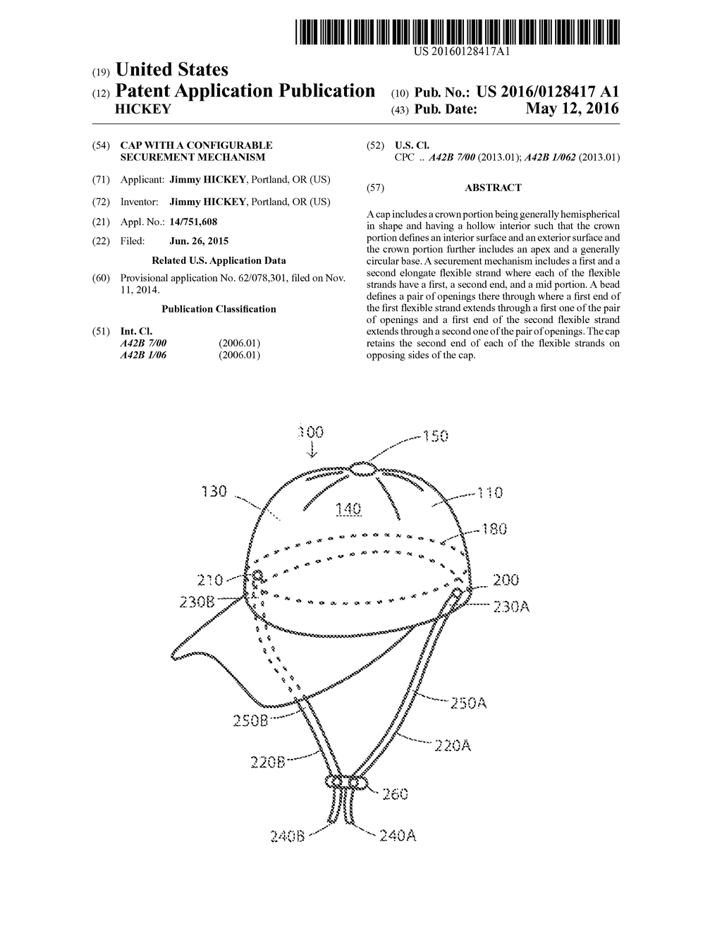 CAP WITH A CONFIGURABLE SECUREMENT MECHANISM - diagram, schematic, and image 01