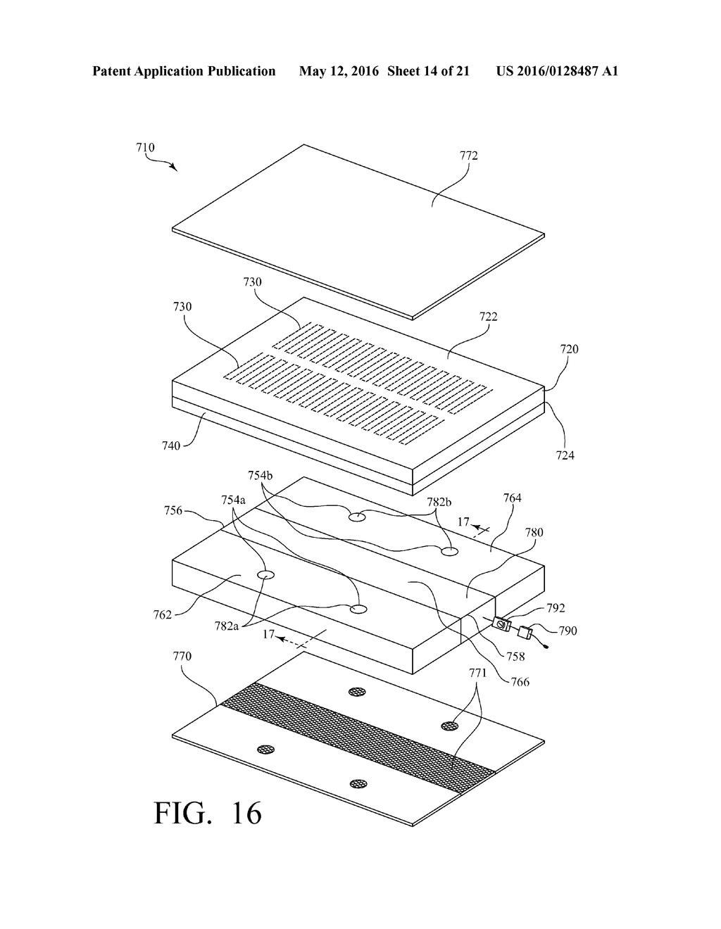 Support Cushions Including Thermoelectric Elements and Air Conduits, and     Methods for Controlling Surface Temperature of Same - diagram, schematic, and image 15