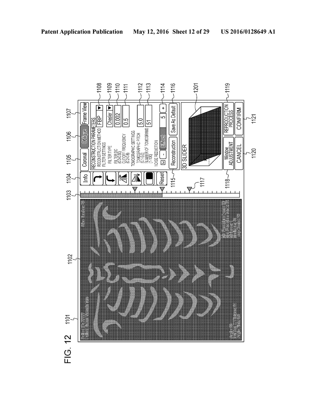 CONTROL DEVICE FOR CONTROLLING TOMOSYNTHESIS IMAGING, IMAGING     APPARATUS,IMAGING SYSTEM, CONTROL METHOD, AND PROGRAM FOR CAUSING     COMPUTER TO EXECUTE THE CONTROL METHOD - diagram, schematic, and image 13
