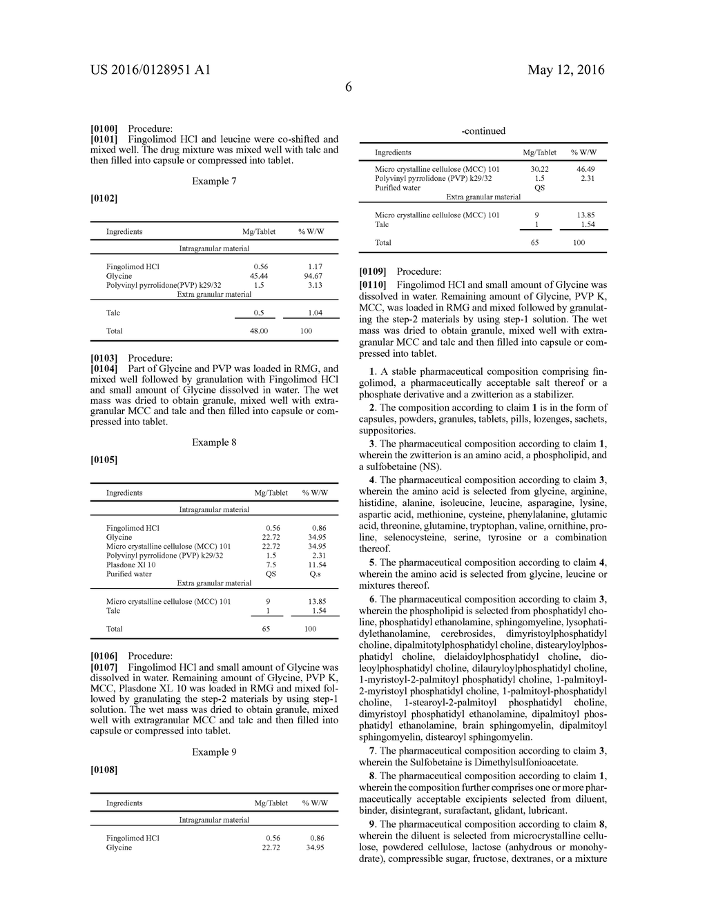 PHARMACEUTICAL COMPOSITIONS OF FINGOLIMOD - diagram, schematic, and image 07