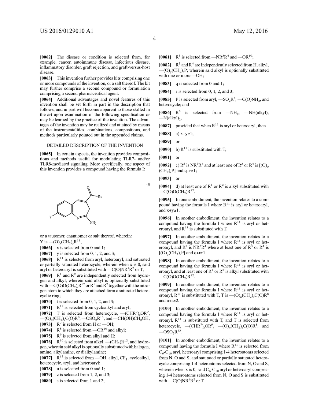 Substituted Benzoazepines as Toll-Like Receptor Modulators - diagram, schematic, and image 05