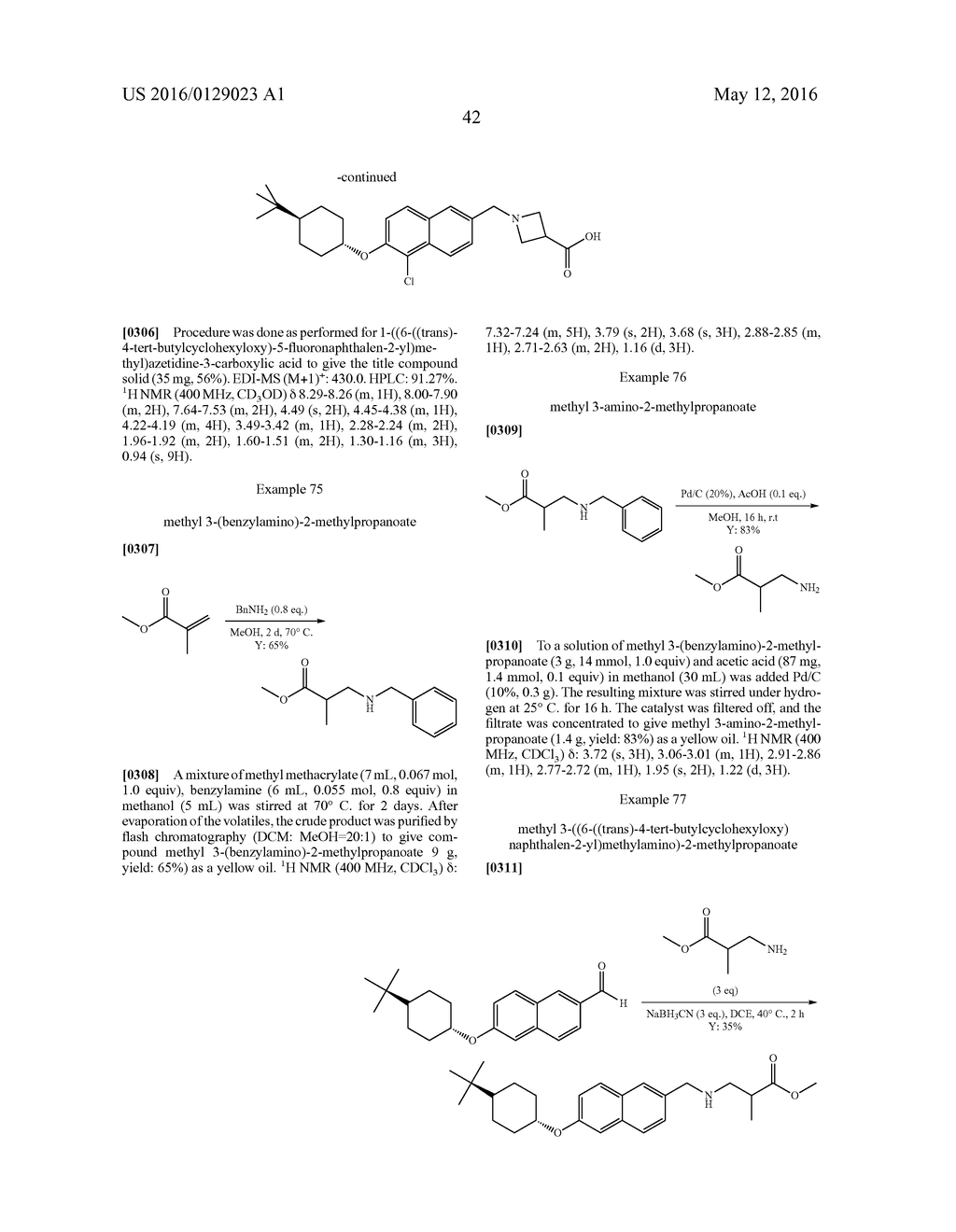 BICYCLIC ARYL SPHINGOSINE 1-PHOSPHATE ANALOGS - diagram, schematic, and image 43