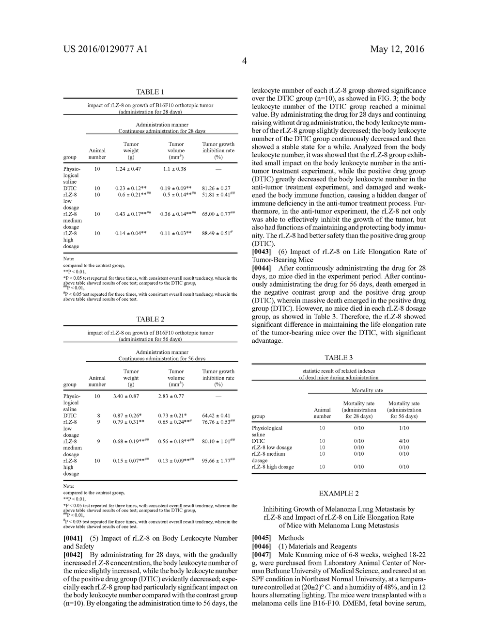 Use of recombinant ganoderma immunoregulatory protein (rLZ-8) in     preparation of drug for treating melanoma - diagram, schematic, and image 07