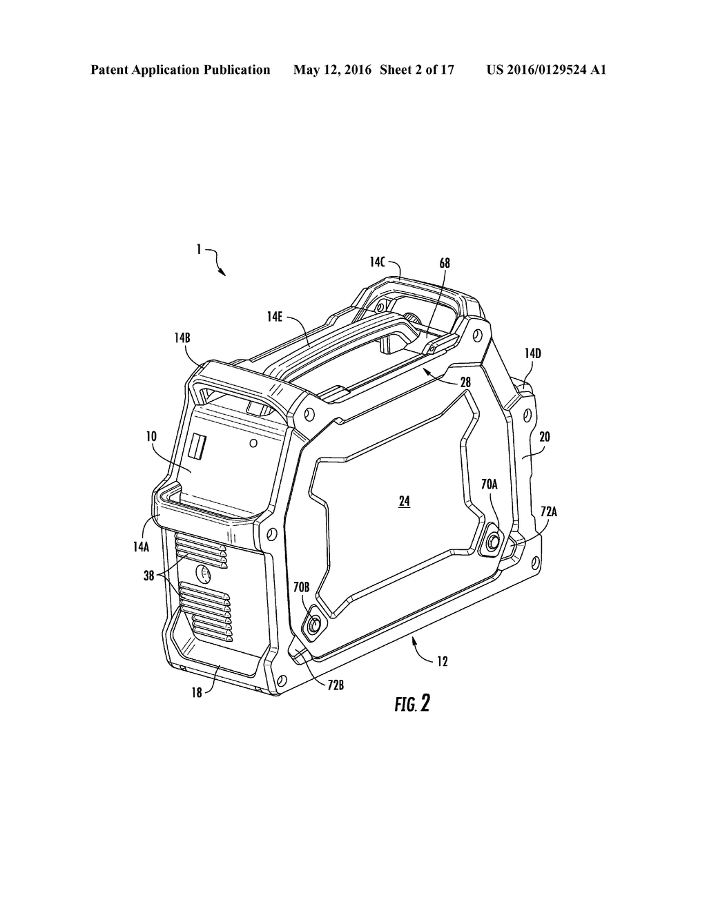 RUGGEDIZED CASING FOR A PORTABLE WELDING SYSTEM - diagram, schematic, and image 03