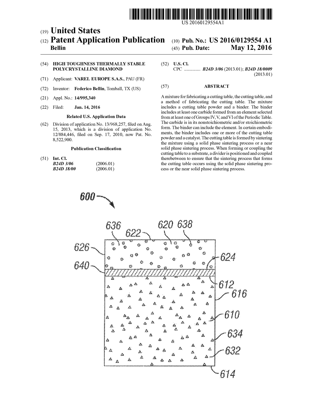 HIGH TOUGHNESS THERMALLY STABLE POLYCRYSTALLINE DIAMOND - diagram, schematic, and image 01