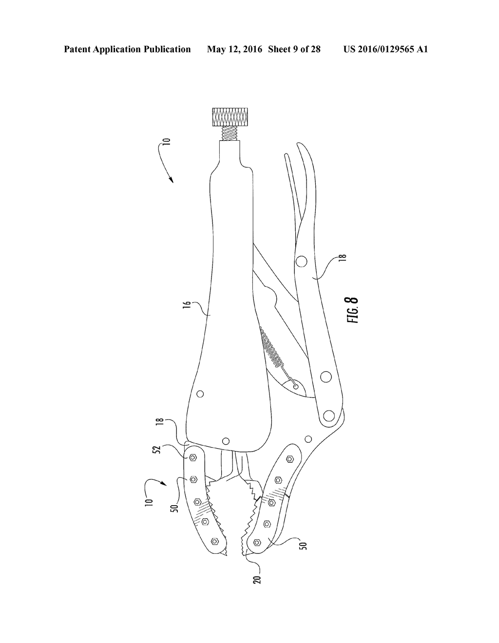 RETENTION APPARATUS FOR PORTIONS OF ADJUSTABLE WRENCH - diagram, schematic, and image 10