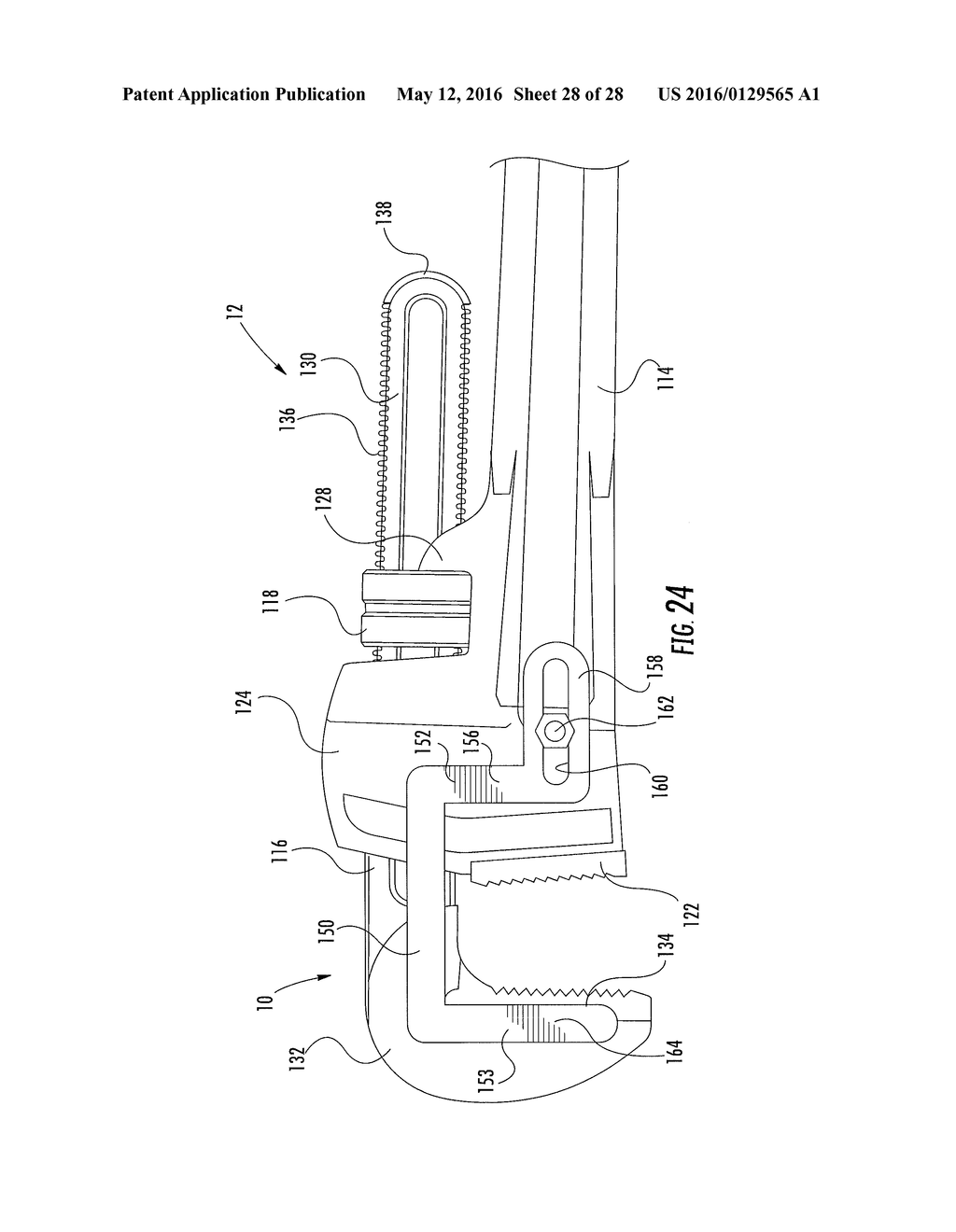 RETENTION APPARATUS FOR PORTIONS OF ADJUSTABLE WRENCH - diagram, schematic, and image 29