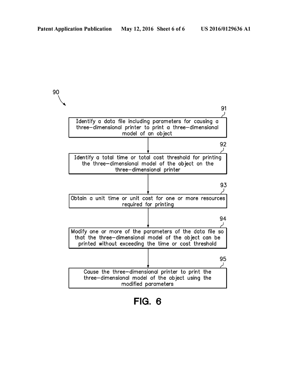 MODIFYING A THREE-DIMENSIONAL OBJECT TO BE PRINTED WITHOUT EXCEEDING A     TIME OR COST THRESHOLD - diagram, schematic, and image 07