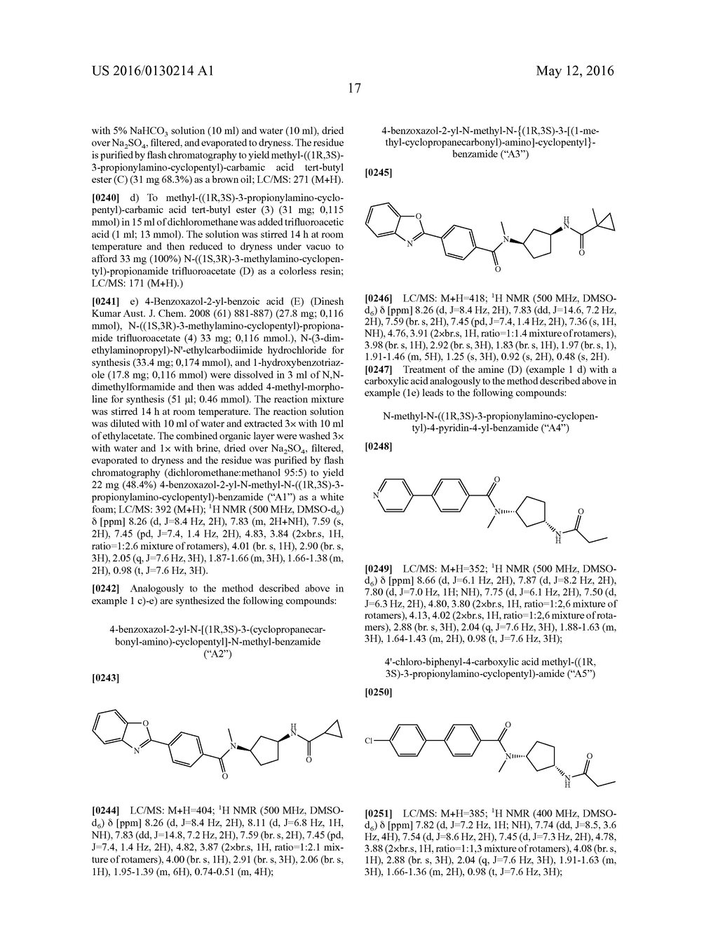 1,3-DIAMINOCYCLOPENTANE CARBOXAMIDE DERIVATIVES - diagram, schematic, and image 18