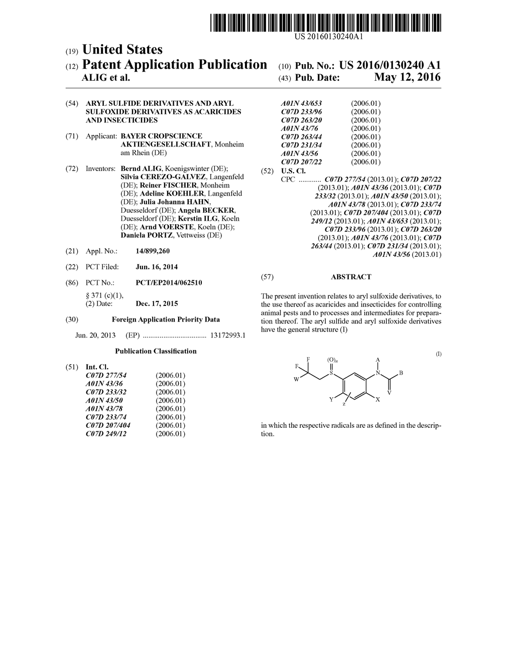 ARYL SULFIDE DERIVATIVES AND ARYL SULFOXIDE DERIVATIVES AS ACARICIDES AND     INSECTICIDES - diagram, schematic, and image 01