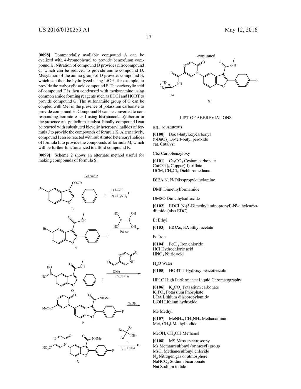 SUBSTITUTED BENZOFURAN COMPOUNDS AND METHODS OF USE THEREOF FOR THE     TREATMENT OF VIRAL DISEASES - diagram, schematic, and image 18