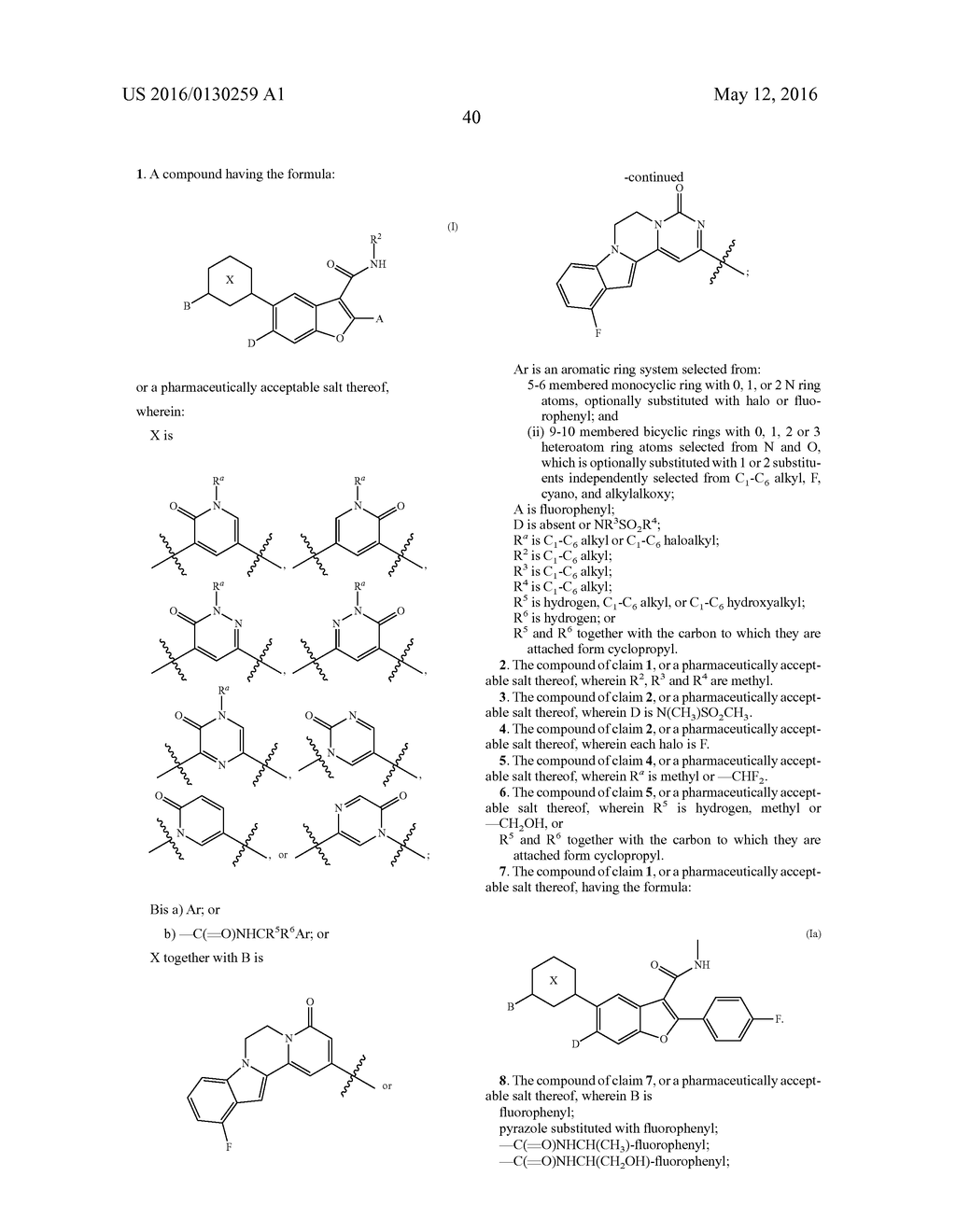 SUBSTITUTED BENZOFURAN COMPOUNDS AND METHODS OF USE THEREOF FOR THE     TREATMENT OF VIRAL DISEASES - diagram, schematic, and image 41