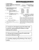 BISMUTH-DOPED SEMI-INSULATING GROUP III NITRIDE WAFER AND ITS PRODUCTION     METHOD diagram and image