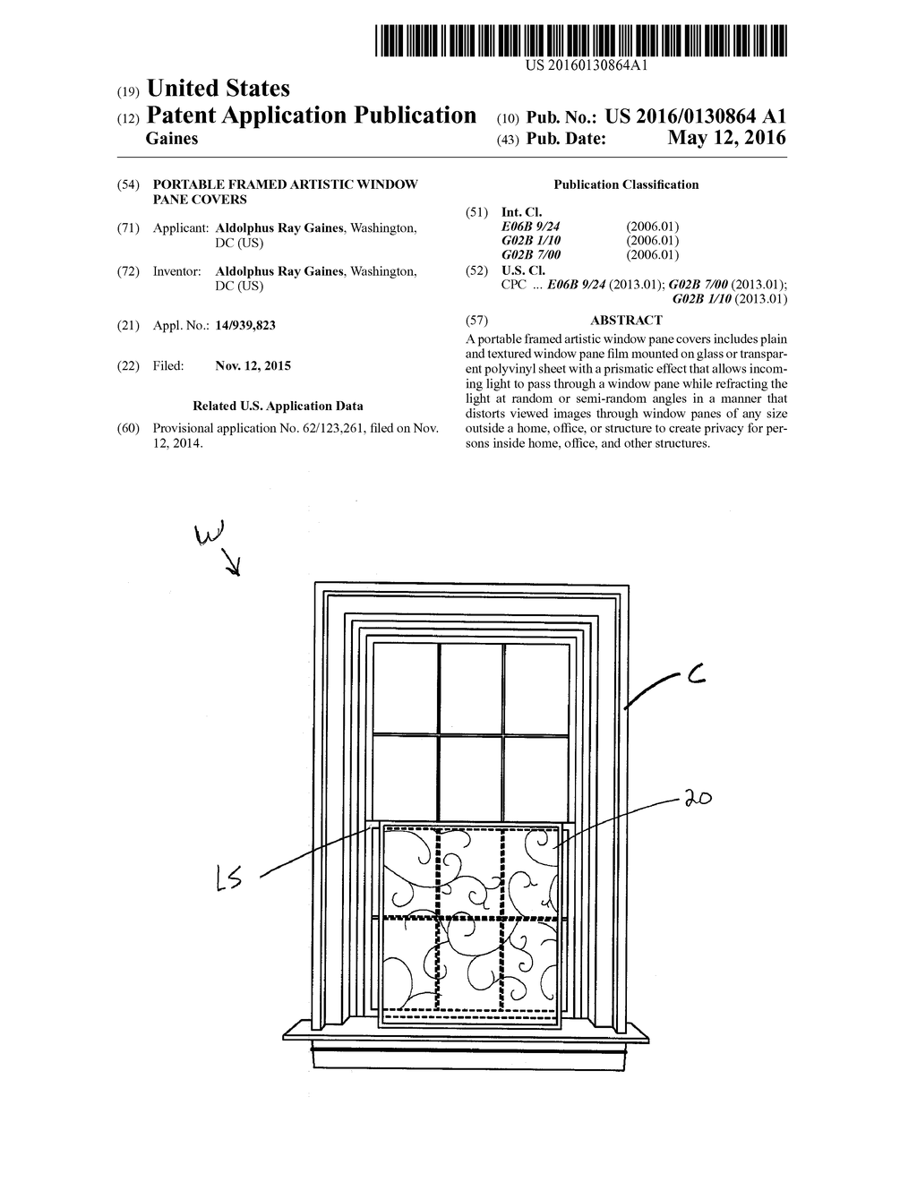 Portable Framed Artistic Window Pane Covers - diagram, schematic, and image 01