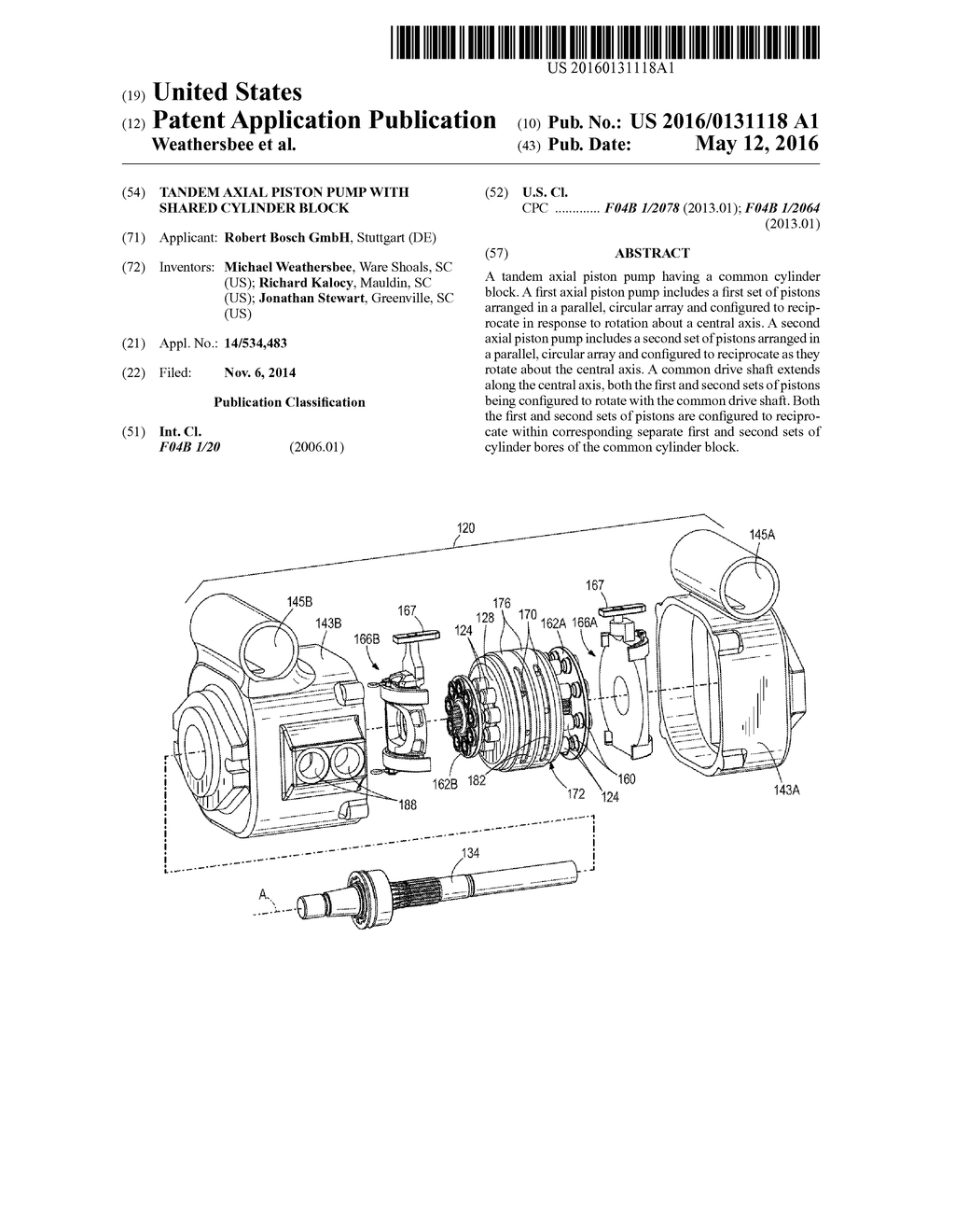 TANDEM AXIAL PISTON PUMP WITH SHARED CYLINDER BLOCK - diagram, schematic, and image 01