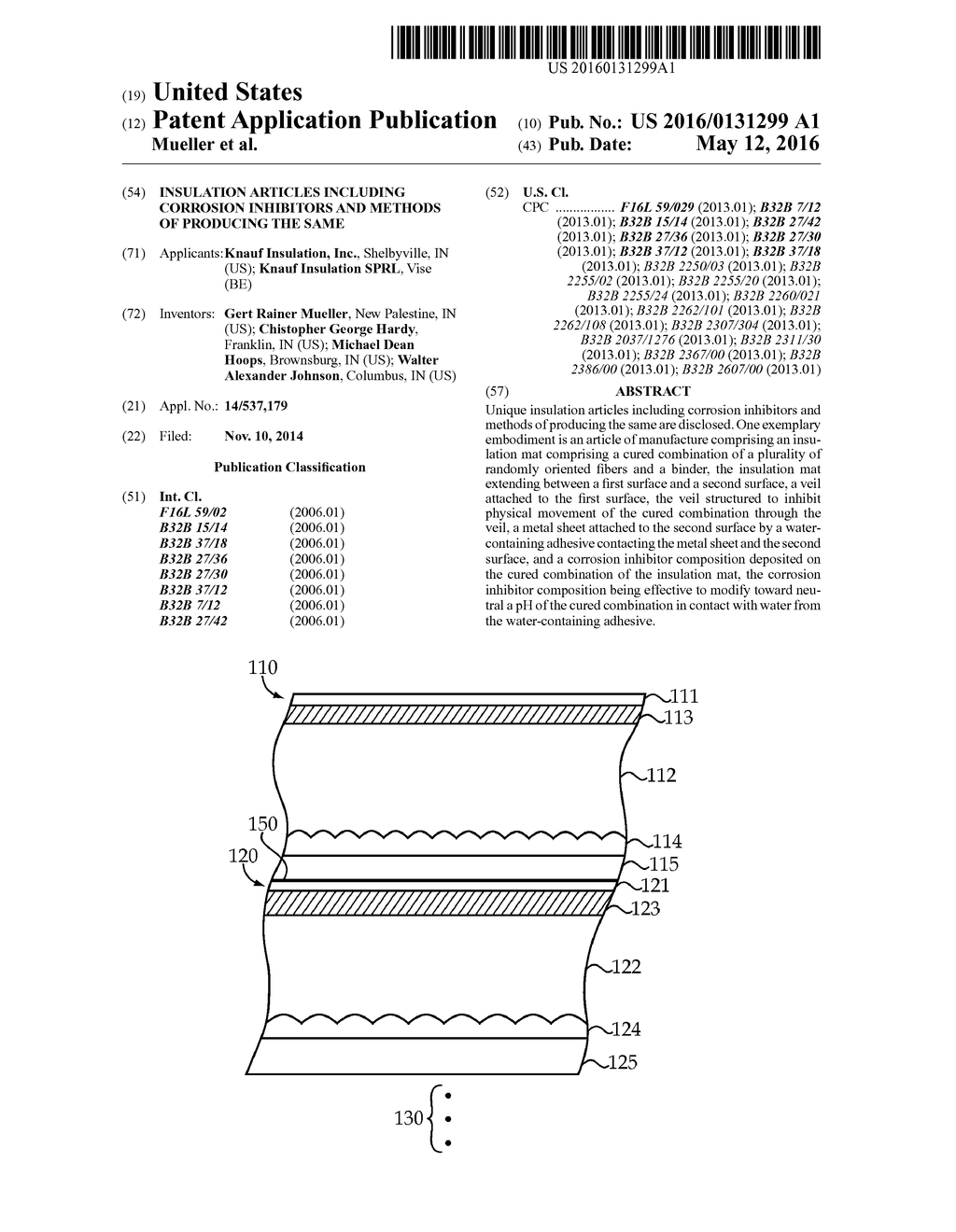 INSULATION ARTICLES INCLUDING CORROSION INHIBITORS AND METHODS OF     PRODUCING THE SAME - diagram, schematic, and image 01