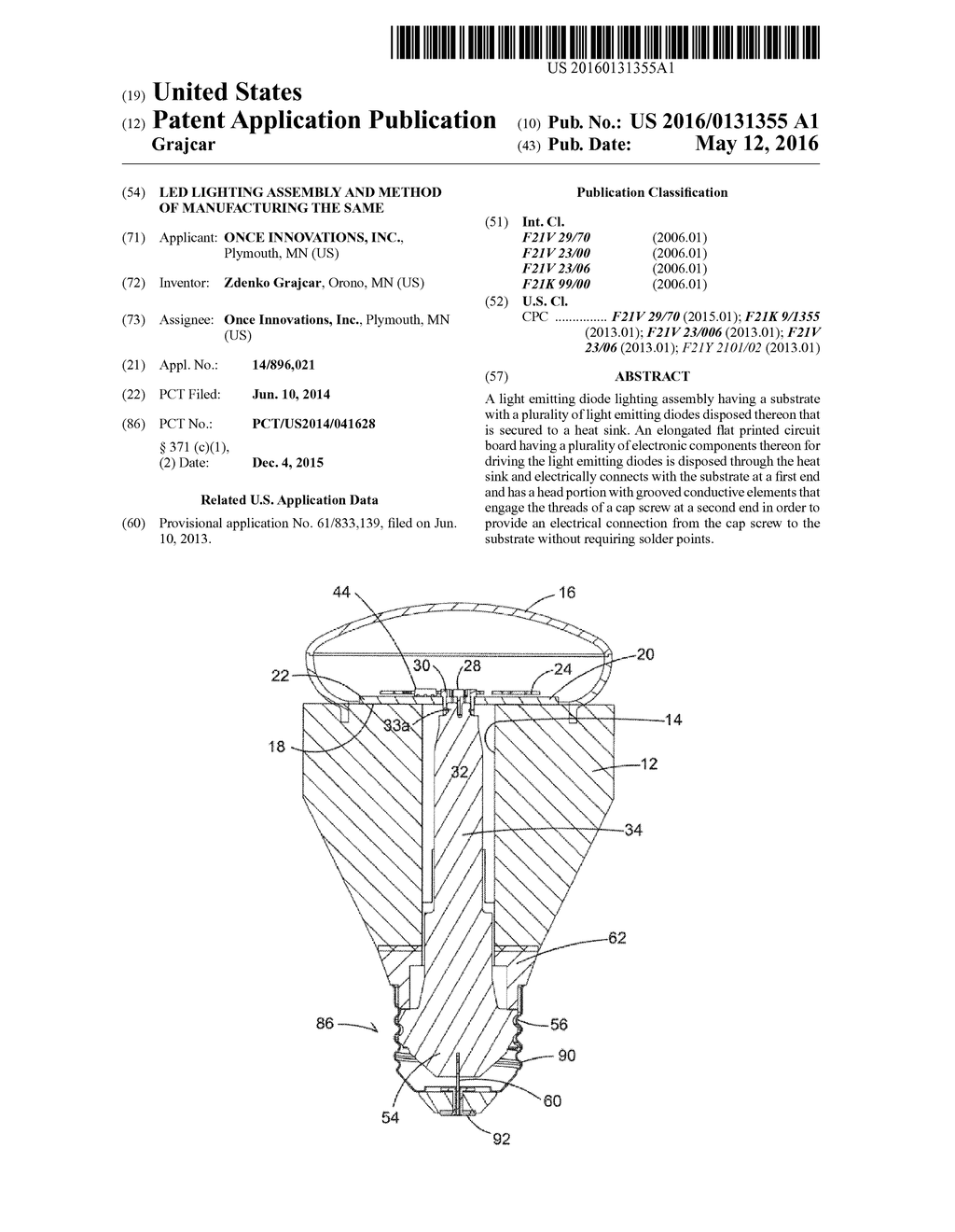 LED LIGHTING ASSEMBLY AND METHOD OF MANUFACTURING THE SAME - diagram, schematic, and image 01