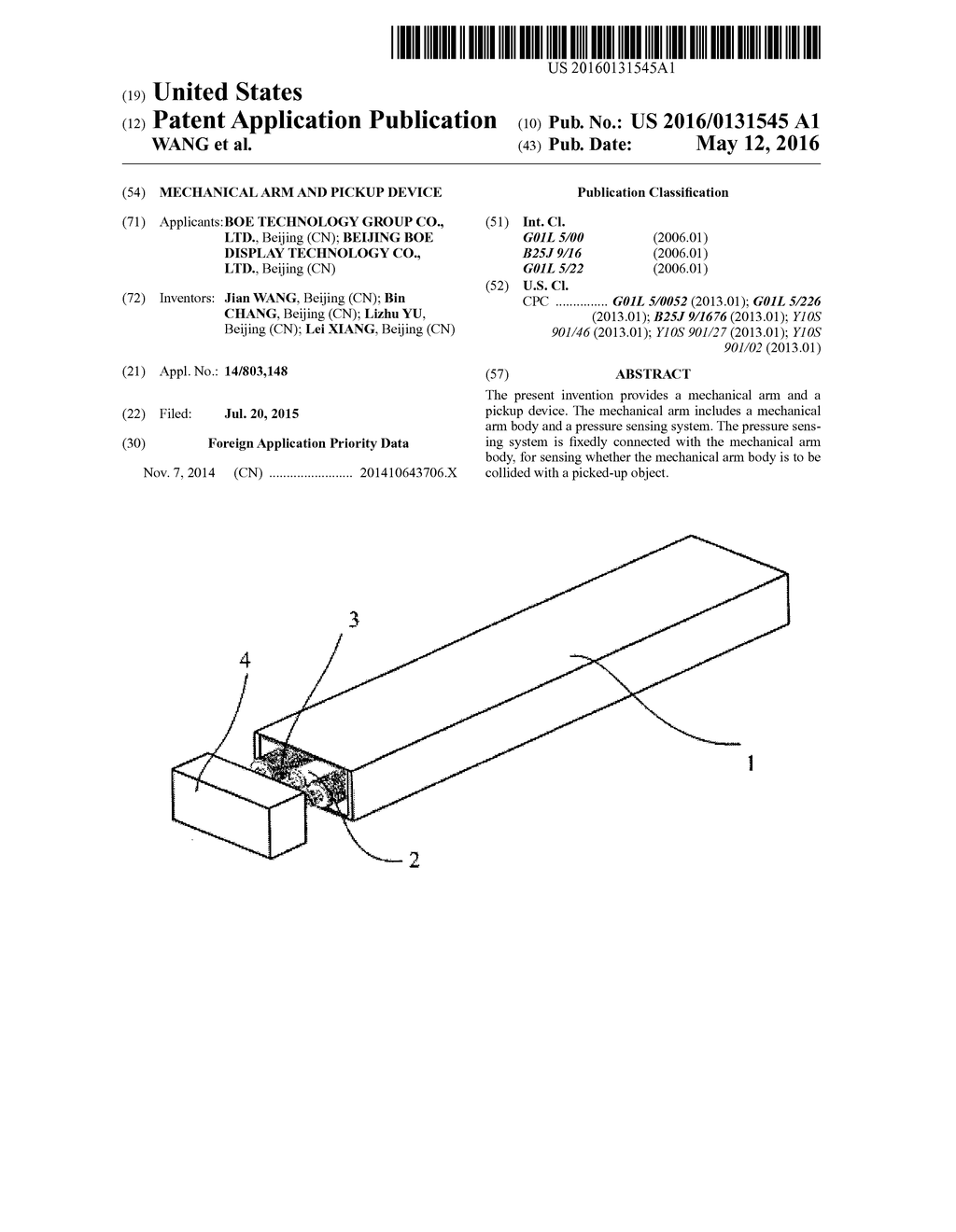 MECHANICAL ARM AND PICKUP DEVICE - diagram, schematic, and image 01