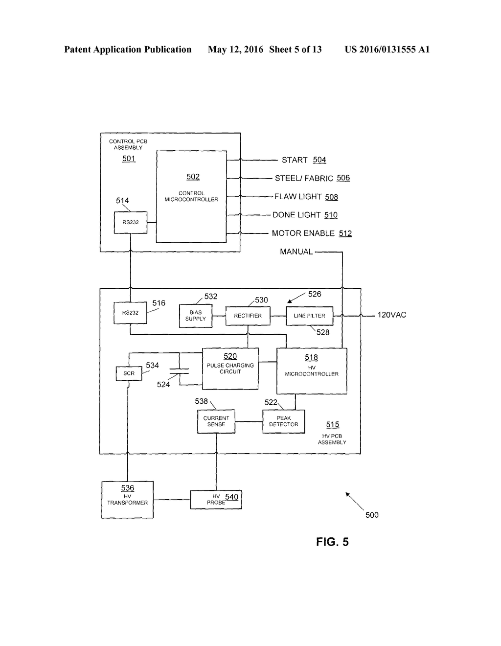 TIRE DEFECT TESTER HAVING A FAULT INDICATOR CIRCUIT - diagram, schematic, and image 06