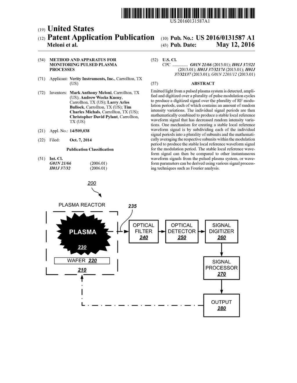 Method and Apparatus for Monitoring Pulsed Plasma Processes - diagram, schematic, and image 01