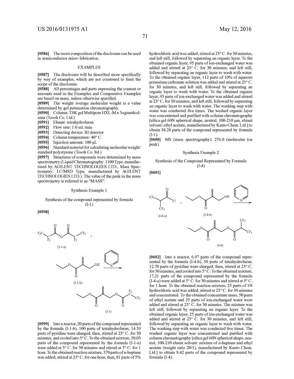 RESIST COMPOSITION AND METHOD FOR PRODUCING RESIST PATTERN - diagram, schematic, and image 72