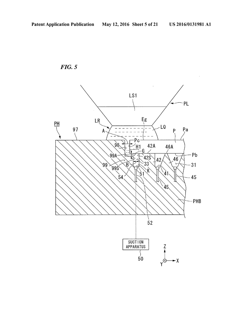 SUBSTRATE HOLDING APPARATUS, EXPOSURE APPARATUS, AND DEVICE FABRICATING     METHOD - diagram, schematic, and image 06