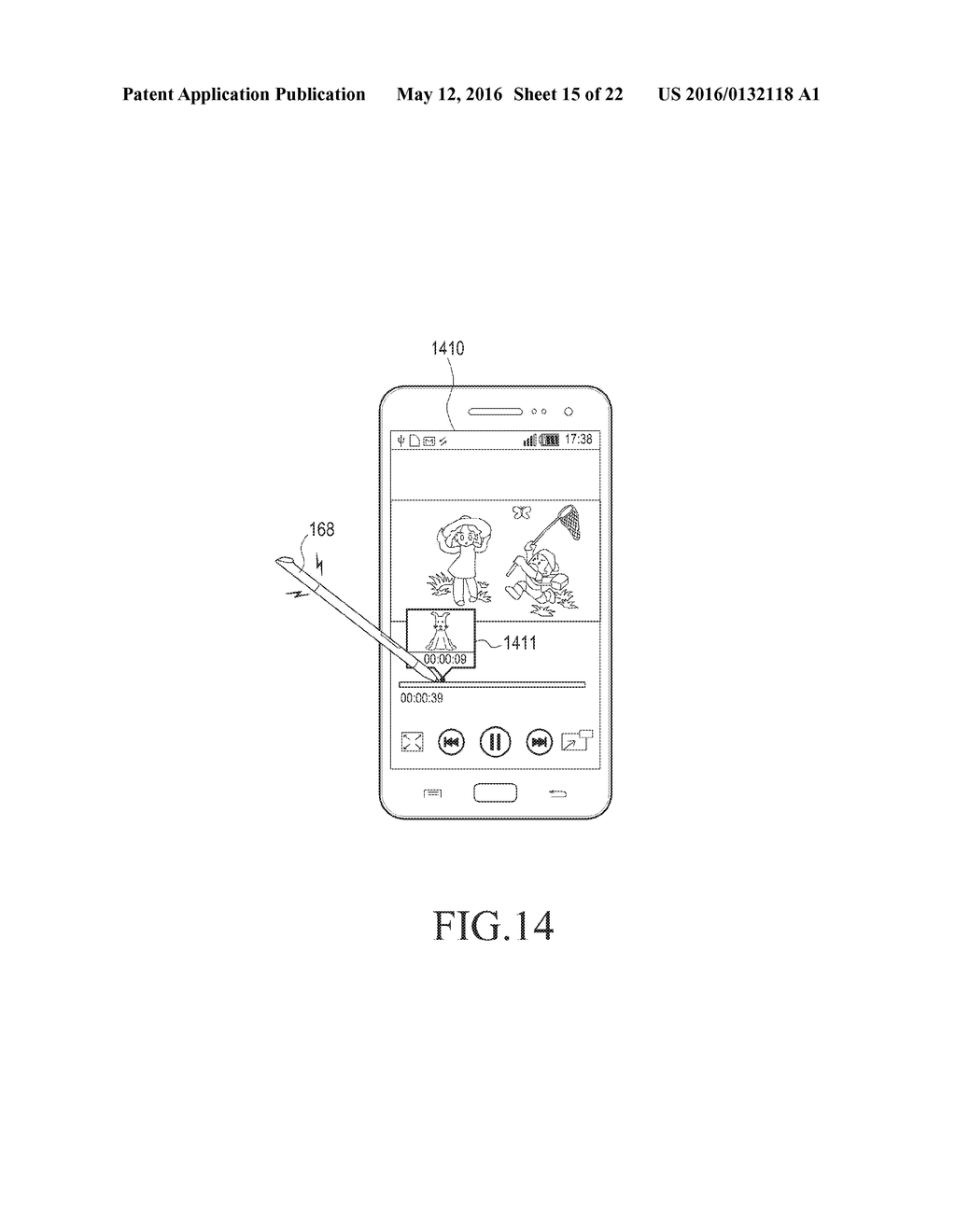 METHOD AND APPARATUS FOR CONTROLLING HAPTIC FEEDBACK OF AN INPUT TOOL FOR     A MOBILE TERMINAL - diagram, schematic, and image 16