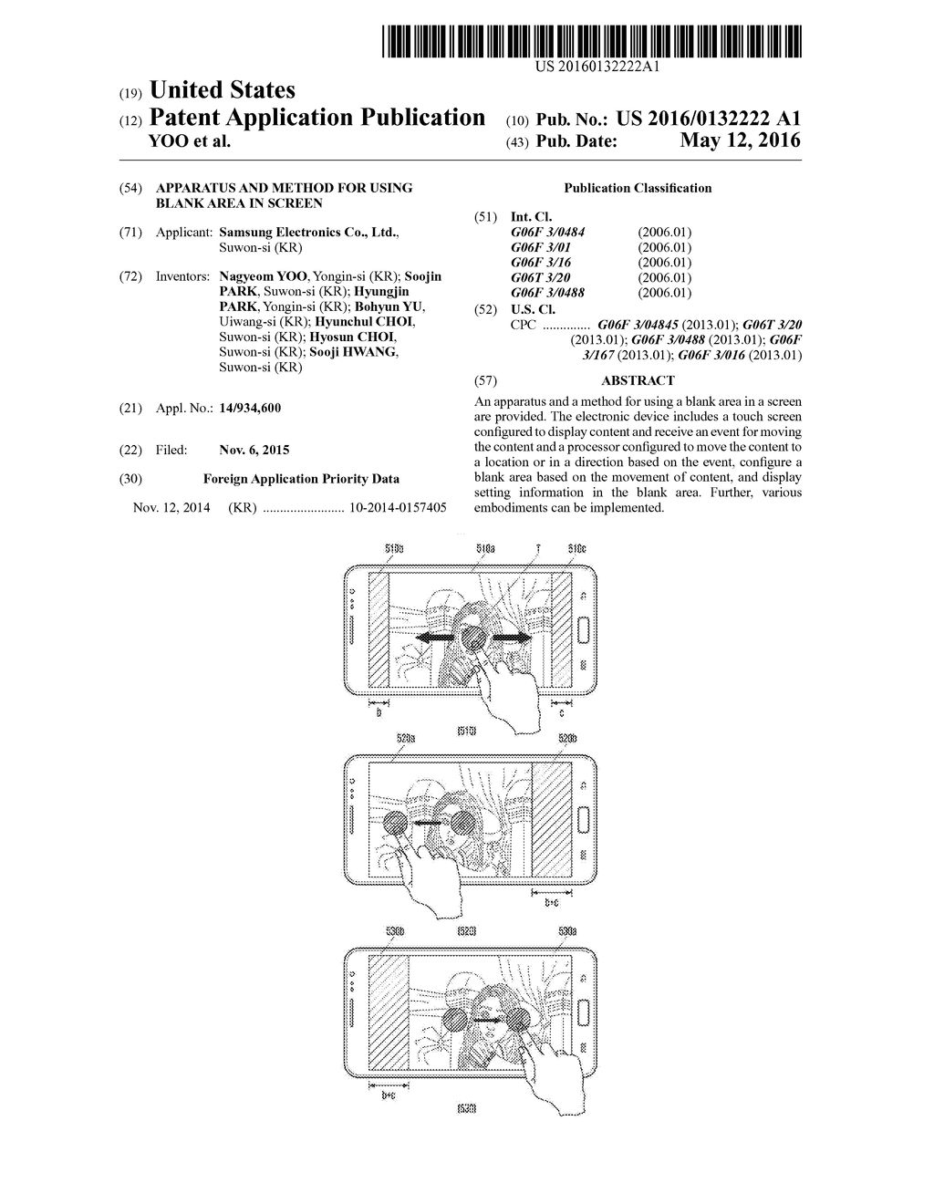 APPARATUS AND METHOD FOR USING BLANK AREA IN SCREEN - diagram, schematic, and image 01