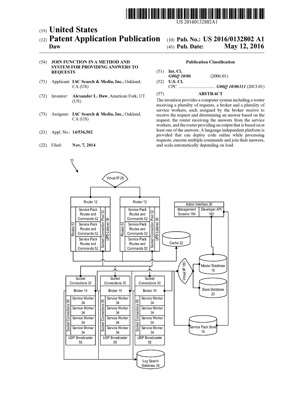 JOIN FUNCTION IN A METHOD AND SYSTEM FOR PROVIDING ANSWERS TO REQUESTS - diagram, schematic, and image 01