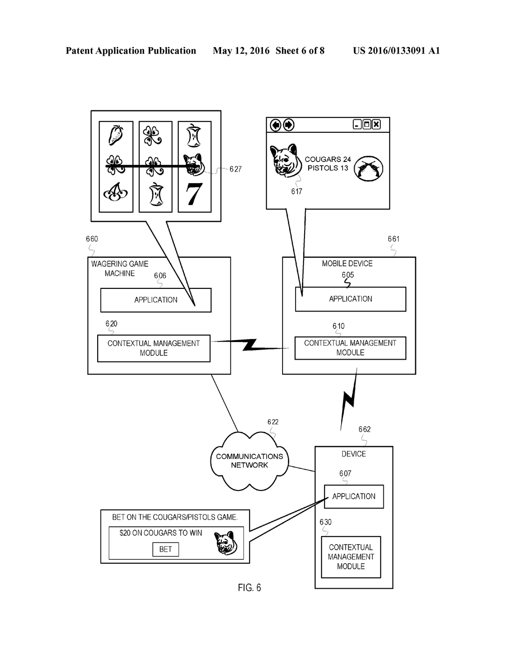 DYNAMIC UPDATING OF CONTENT BASED ON GAMING-APPLICATION CONTEXT - diagram, schematic, and image 07