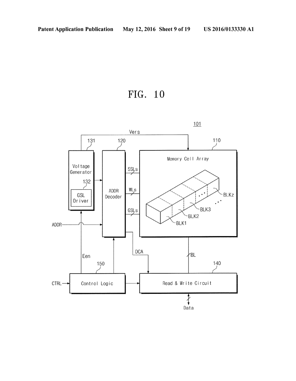 NONVOLATILE MEMORY DEVICE AND AN ERASING METHOD THEREOF - diagram, schematic, and image 10