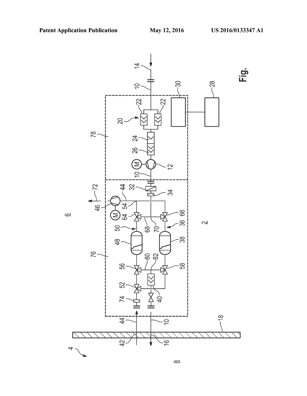 VENTILATION SYSTEM OPERATING METHOD FOR USE DURING A SERIOUS INCIDENT IN A     NUCLEAR PLANT - diagram, schematic, and image 02