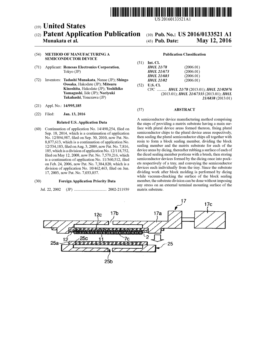 Method of Manufacturing a Semiconductor Device - diagram, schematic, and image 01