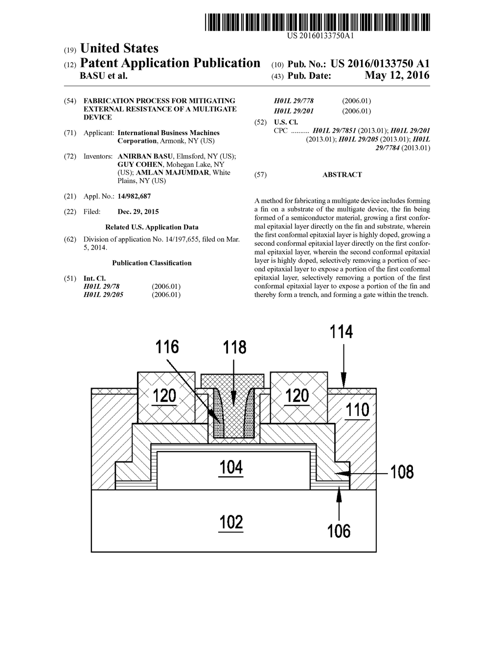 FABRICATION PROCESS FOR MITIGATING EXTERNAL RESISTANCE OF A MULTIGATE     DEVICE - diagram, schematic, and image 01