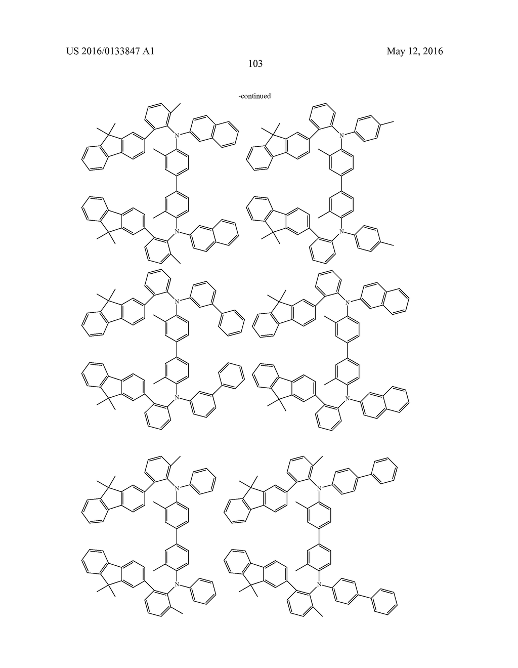 AROMATIC AMINE DERIVATIVE AND ORGANIC ELECTROLUMINESCENT ELEMENT - diagram, schematic, and image 104