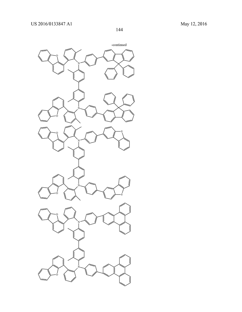 AROMATIC AMINE DERIVATIVE AND ORGANIC ELECTROLUMINESCENT ELEMENT - diagram, schematic, and image 144