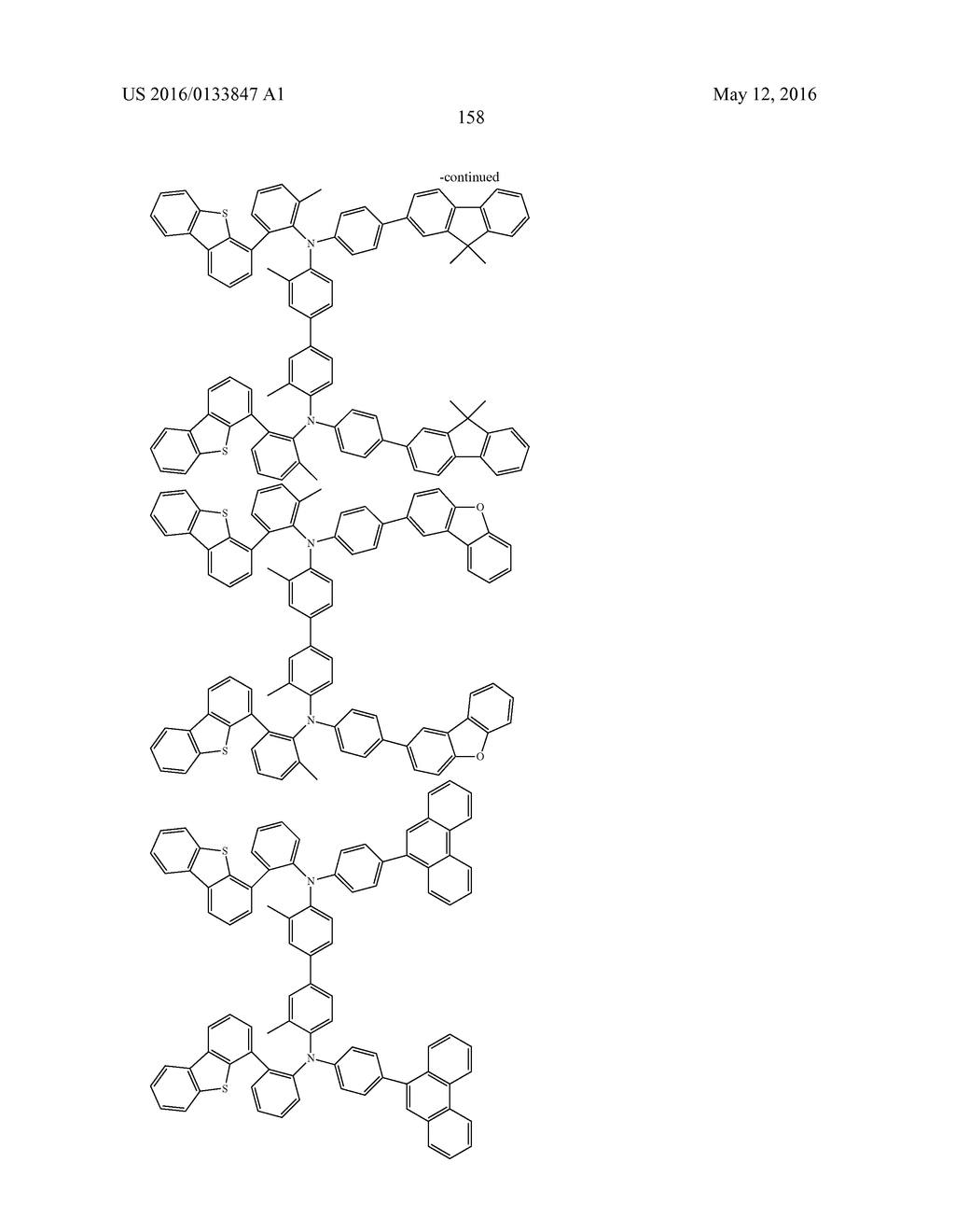 AROMATIC AMINE DERIVATIVE AND ORGANIC ELECTROLUMINESCENT ELEMENT - diagram, schematic, and image 157