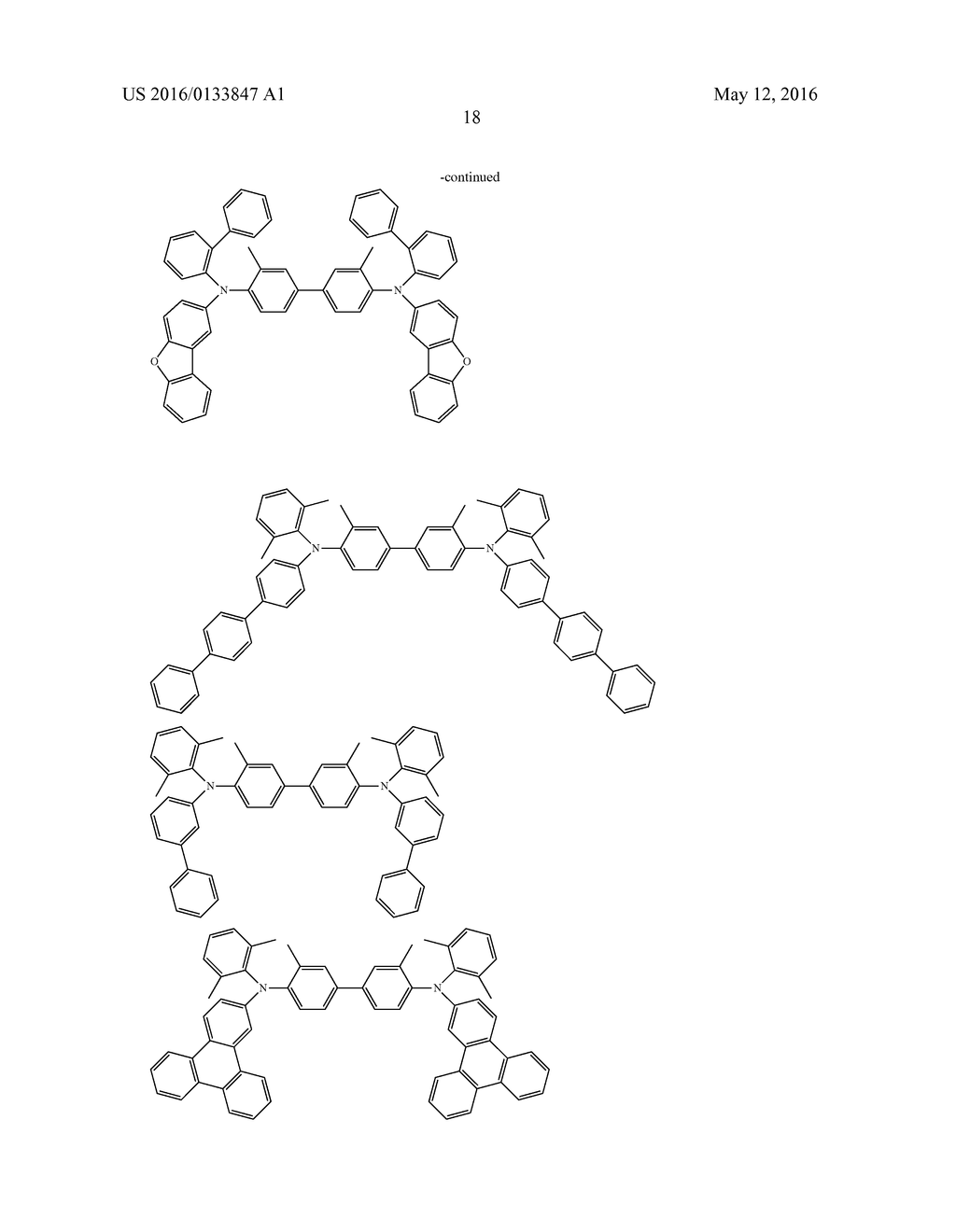 AROMATIC AMINE DERIVATIVE AND ORGANIC ELECTROLUMINESCENT ELEMENT - diagram, schematic, and image 19