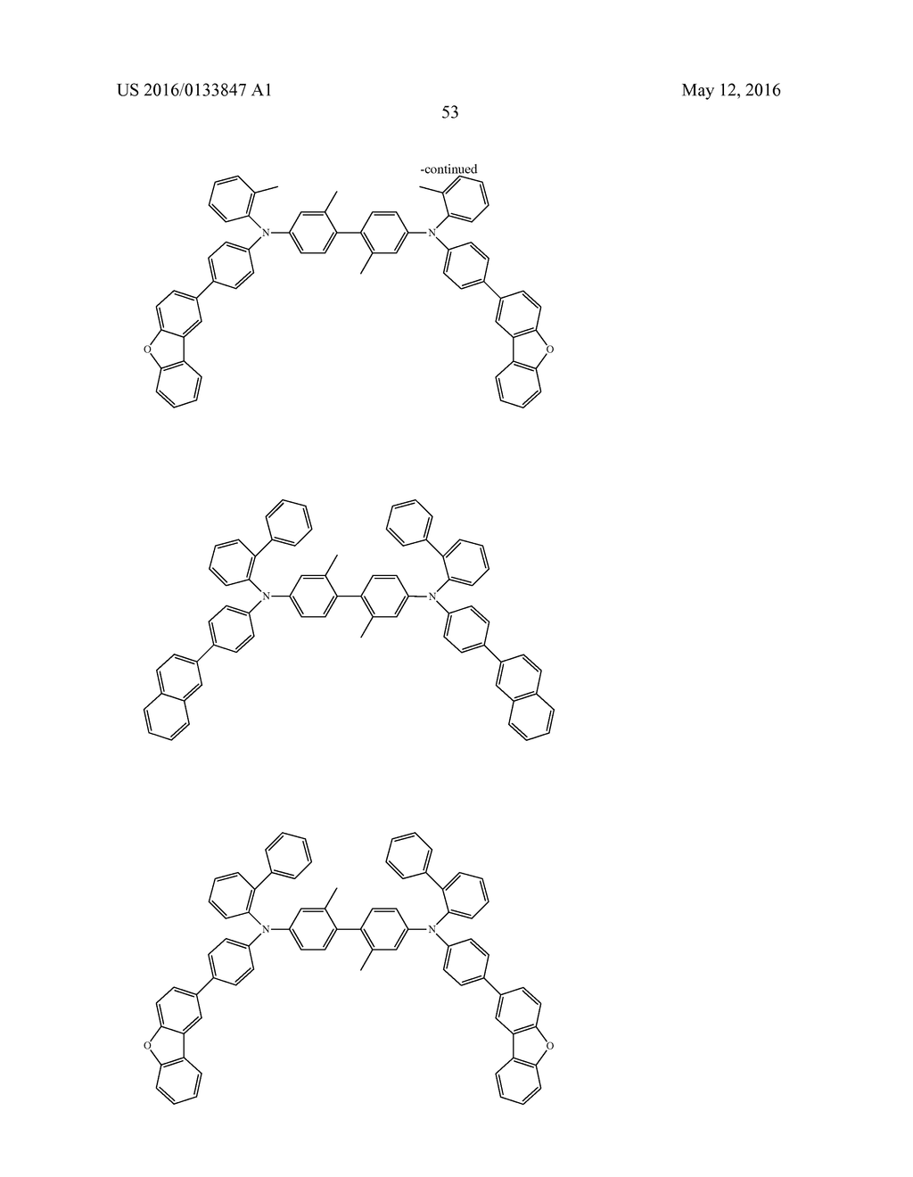 AROMATIC AMINE DERIVATIVE AND ORGANIC ELECTROLUMINESCENT ELEMENT - diagram, schematic, and image 54