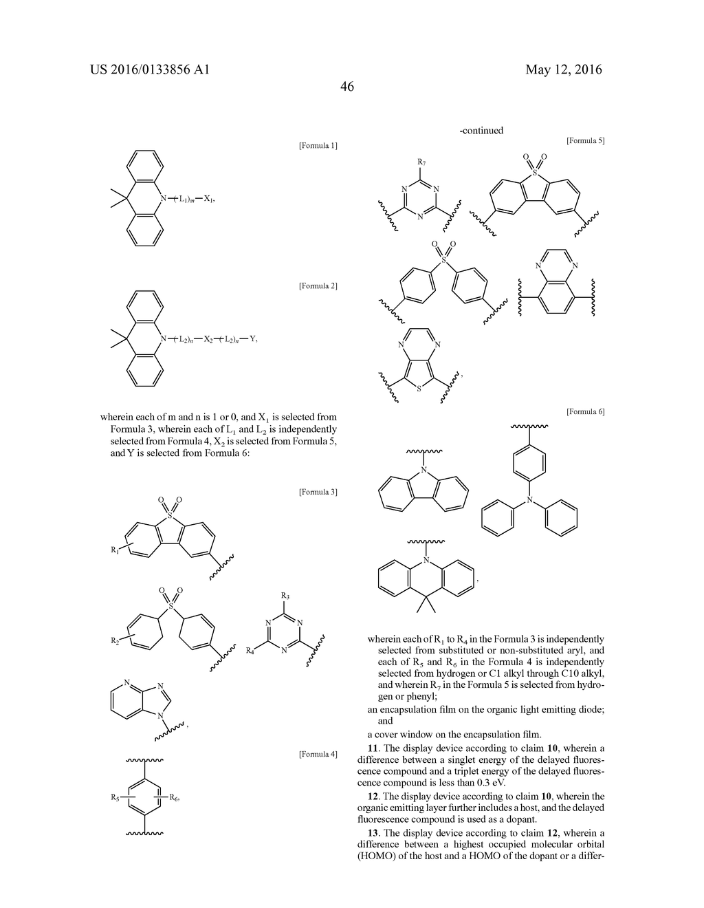 DELAYED FLUORESCENCE COMPOUND, AND ORGANIC LIGHT EMITTING DIODE AND     DISPLAY DEVICE USING THE SAME - diagram, schematic, and image 59