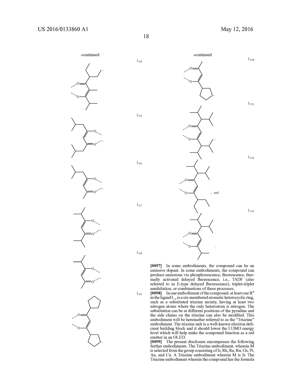 ORGANIC ELECTROLUMINESCENT MATERIALS AND DEVICES - diagram, schematic, and image 22