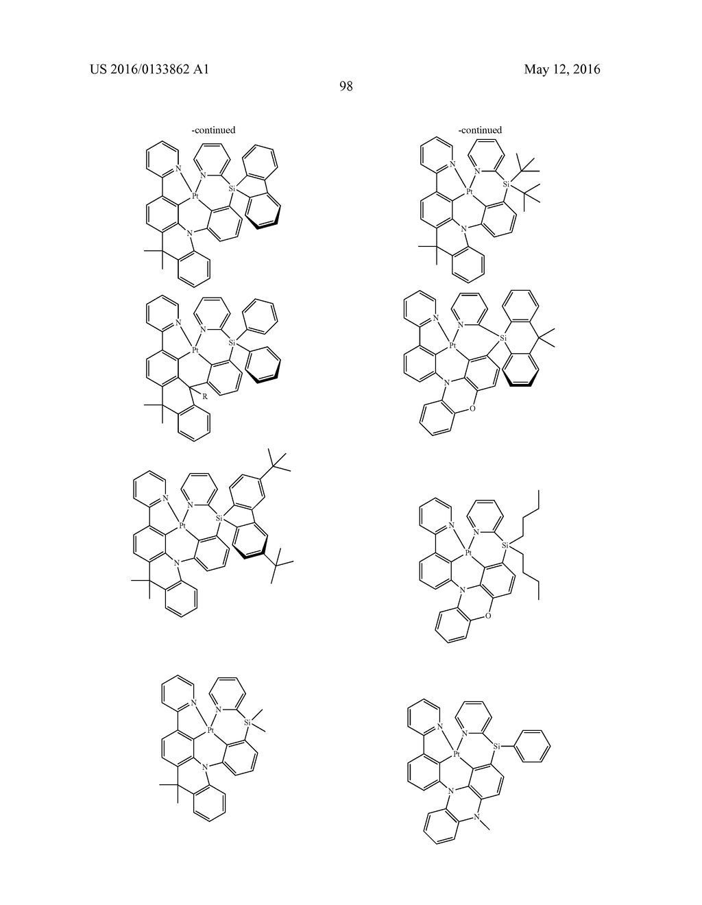 TETRADENTATE METAL COMPLEXES WITH CARBON GROUP BRIDGING LIGANDS - diagram, schematic, and image 102