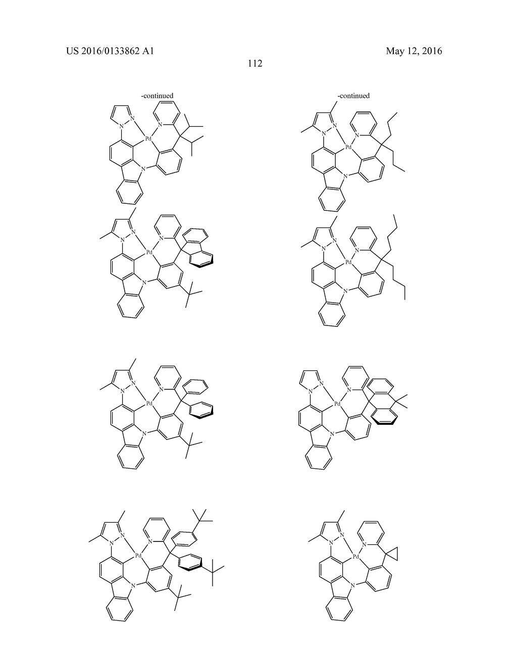 TETRADENTATE METAL COMPLEXES WITH CARBON GROUP BRIDGING LIGANDS - diagram, schematic, and image 116