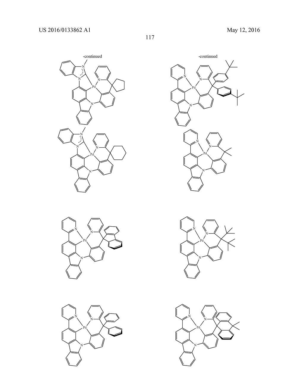 TETRADENTATE METAL COMPLEXES WITH CARBON GROUP BRIDGING LIGANDS - diagram, schematic, and image 121