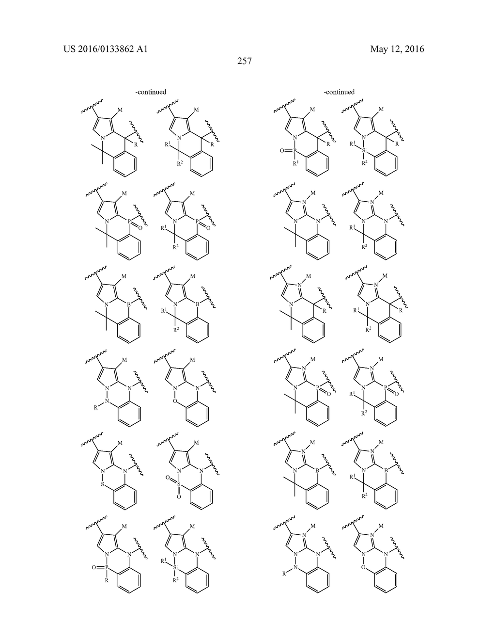 TETRADENTATE METAL COMPLEXES WITH CARBON GROUP BRIDGING LIGANDS - diagram, schematic, and image 261